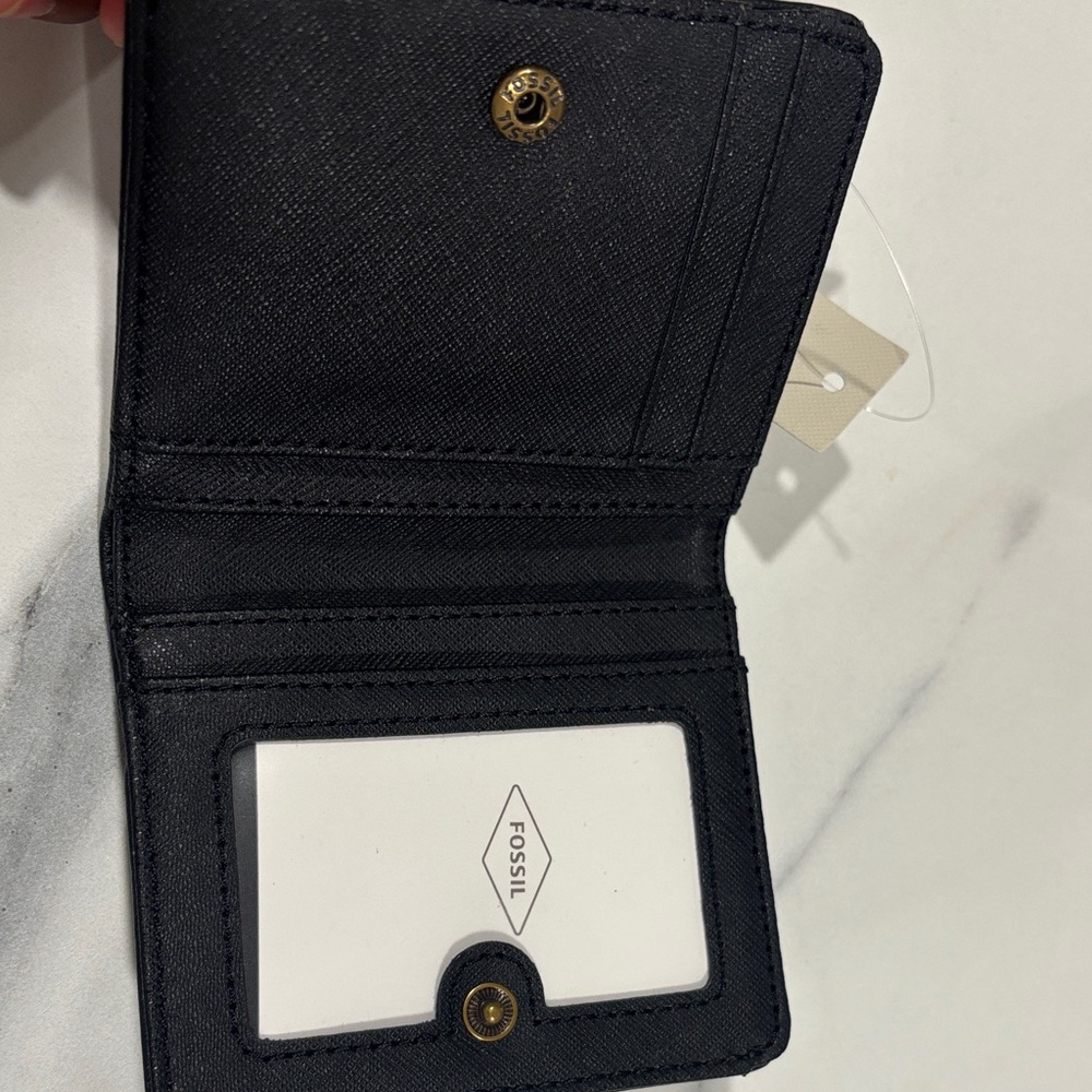 Fossil Black Leather Card Holder - Picture 3 of 4